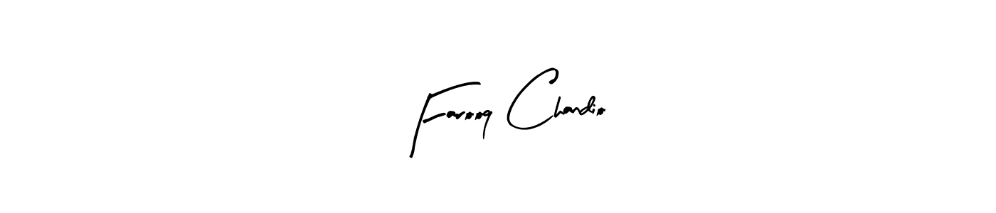 You should practise on your own different ways (Arty Signature) to write your name (Farooq Chandio) in signature. don't let someone else do it for you. Farooq Chandio signature style 8 images and pictures png