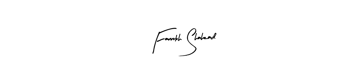 Farrukh Shahzad stylish signature style. Best Handwritten Sign (Arty Signature) for my name. Handwritten Signature Collection Ideas for my name Farrukh Shahzad. Farrukh Shahzad signature style 8 images and pictures png