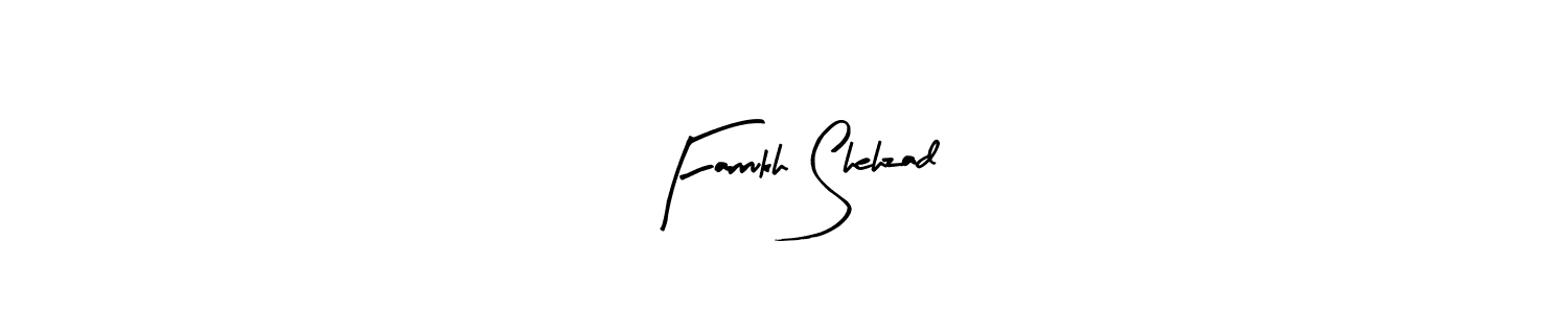 Farrukh Shehzad stylish signature style. Best Handwritten Sign (Arty Signature) for my name. Handwritten Signature Collection Ideas for my name Farrukh Shehzad. Farrukh Shehzad signature style 8 images and pictures png