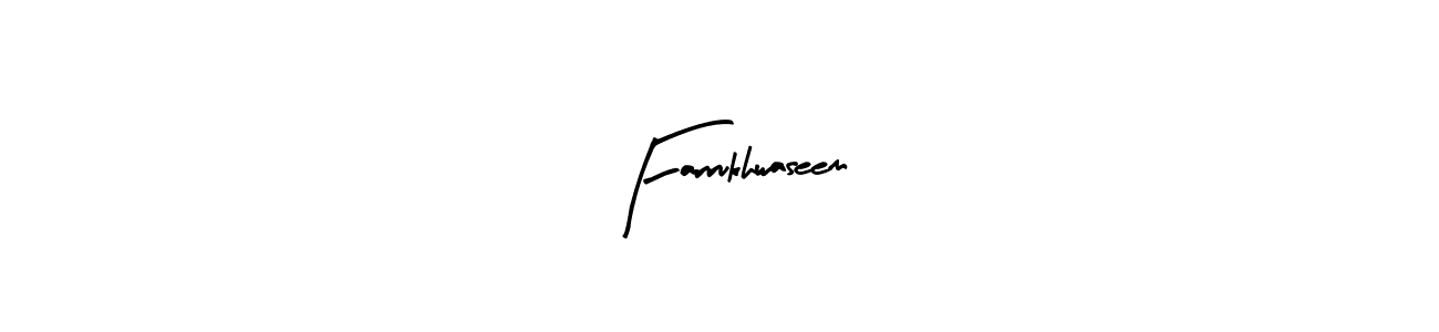 You should practise on your own different ways (Arty Signature) to write your name (Farrukhwaseem) in signature. don't let someone else do it for you. Farrukhwaseem signature style 8 images and pictures png