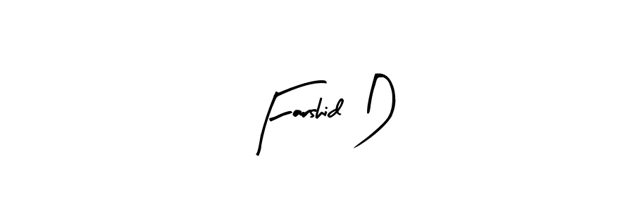 if you are searching for the best signature style for your name Farshid D. so please give up your signature search. here we have designed multiple signature styles  using Arty Signature. Farshid D signature style 8 images and pictures png