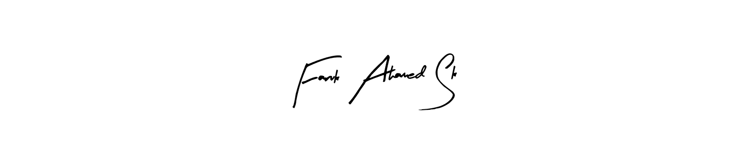 Create a beautiful signature design for name Faruk Ahamed Sk. With this signature (Arty Signature) fonts, you can make a handwritten signature for free. Faruk Ahamed Sk signature style 8 images and pictures png
