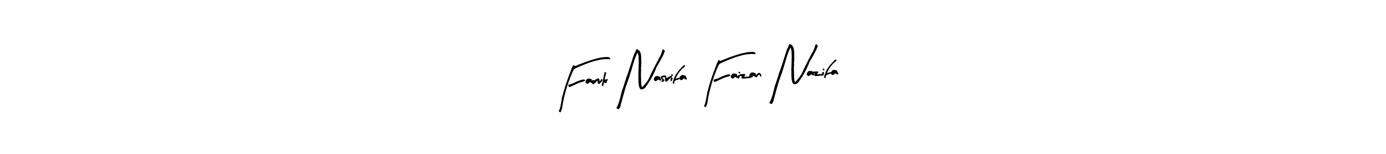 You should practise on your own different ways (Arty Signature) to write your name (Faruk Nasrifa Faizan Nazifa) in signature. don't let someone else do it for you. Faruk Nasrifa Faizan Nazifa signature style 8 images and pictures png