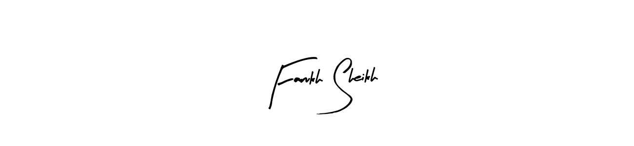 Design your own signature with our free online signature maker. With this signature software, you can create a handwritten (Arty Signature) signature for name Farukh Sheikh. Farukh Sheikh signature style 8 images and pictures png