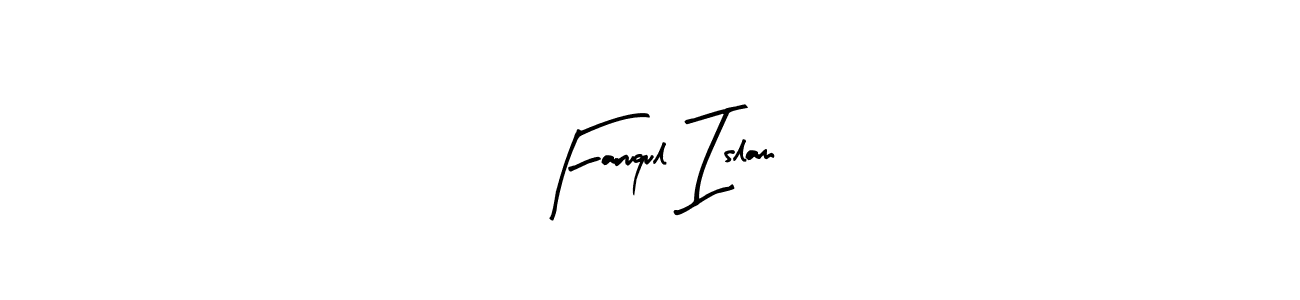Design your own signature with our free online signature maker. With this signature software, you can create a handwritten (Arty Signature) signature for name Faruqul Islam. Faruqul Islam signature style 8 images and pictures png