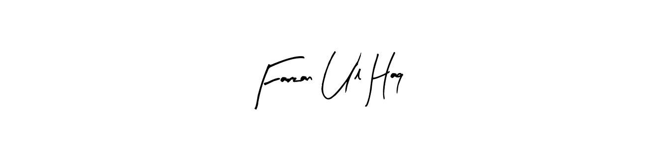 The best way (Arty Signature) to make a short signature is to pick only two or three words in your name. The name Farzan Ul Haq include a total of six letters. For converting this name. Farzan Ul Haq signature style 8 images and pictures png