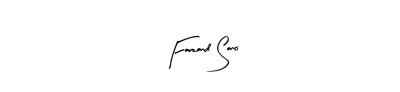 Also You can easily find your signature by using the search form. We will create Farzand Sansi name handwritten signature images for you free of cost using Arty Signature sign style. Farzand Sansi signature style 8 images and pictures png