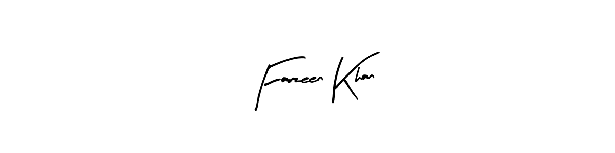 How to make Farzeen Khan name signature. Use Arty Signature style for creating short signs online. This is the latest handwritten sign. Farzeen Khan signature style 8 images and pictures png