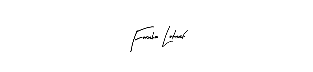 Create a beautiful signature design for name Faseha Lateef. With this signature (Arty Signature) fonts, you can make a handwritten signature for free. Faseha Lateef signature style 8 images and pictures png