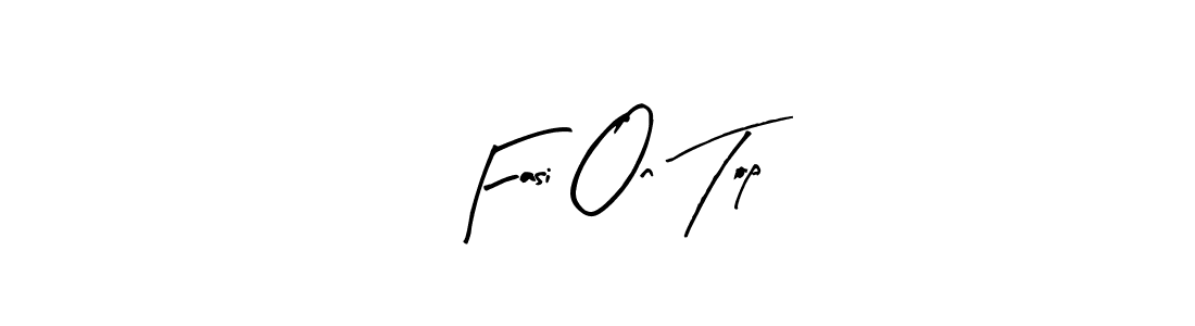 Similarly Arty Signature is the best handwritten signature design. Signature creator online .You can use it as an online autograph creator for name Fasi On Top. Fasi On Top signature style 8 images and pictures png
