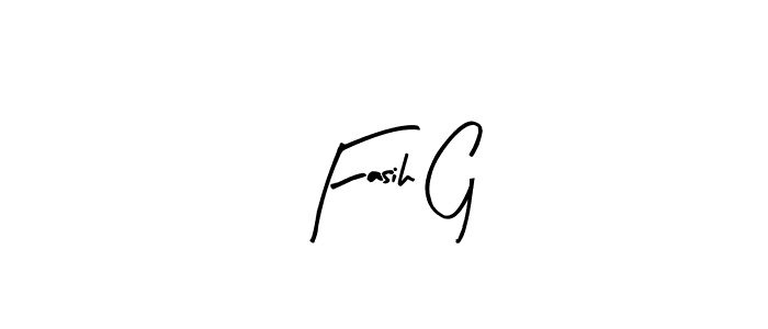 How to make Fasih G name signature. Use Arty Signature style for creating short signs online. This is the latest handwritten sign. Fasih G signature style 8 images and pictures png