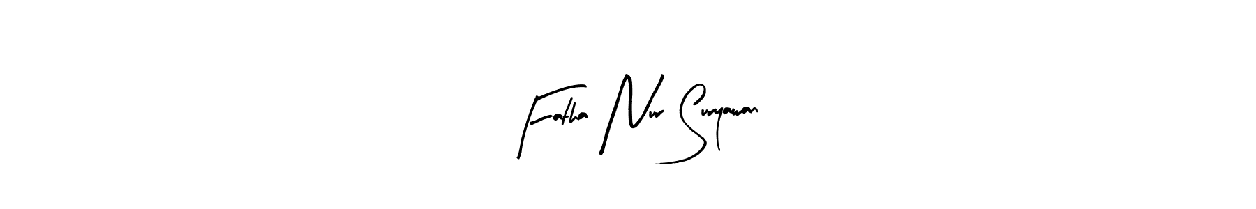 Create a beautiful signature design for name Fatha Nur Suryawan. With this signature (Arty Signature) fonts, you can make a handwritten signature for free. Fatha Nur Suryawan signature style 8 images and pictures png