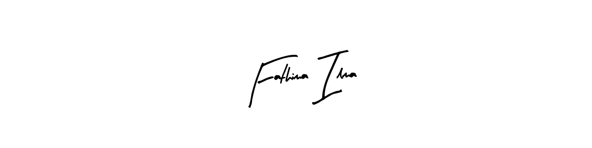 The best way (Arty Signature) to make a short signature is to pick only two or three words in your name. The name Fathima Ilma include a total of six letters. For converting this name. Fathima Ilma signature style 8 images and pictures png