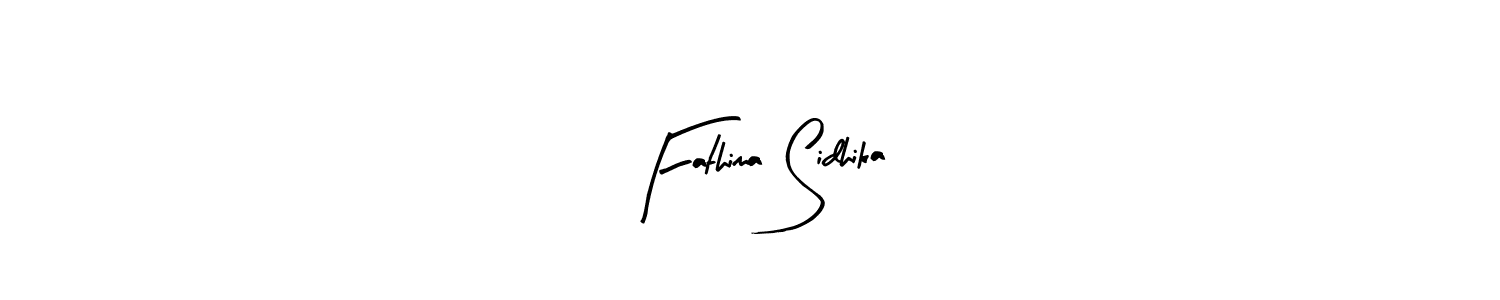 Arty Signature is a professional signature style that is perfect for those who want to add a touch of class to their signature. It is also a great choice for those who want to make their signature more unique. Get Fathima Sidhika name to fancy signature for free. Fathima Sidhika signature style 8 images and pictures png