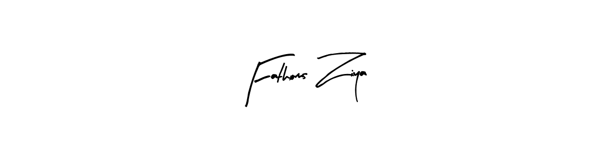 Also we have Fathoms Ziya name is the best signature style. Create professional handwritten signature collection using Arty Signature autograph style. Fathoms Ziya signature style 8 images and pictures png