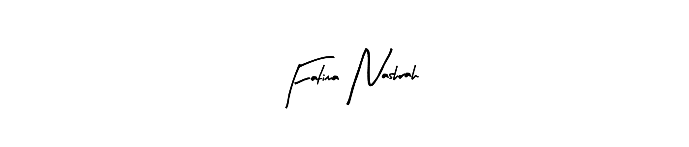 Make a beautiful signature design for name Fatima Nashrah. With this signature (Arty Signature) style, you can create a handwritten signature for free. Fatima Nashrah signature style 8 images and pictures png