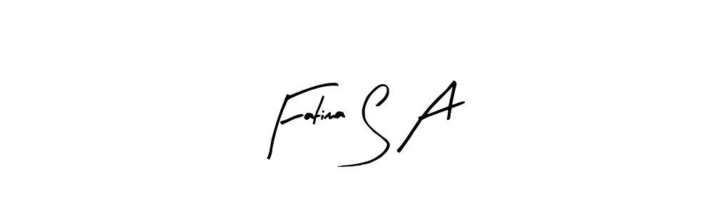 How to make Fatima S A name signature. Use Arty Signature style for creating short signs online. This is the latest handwritten sign. Fatima S A signature style 8 images and pictures png