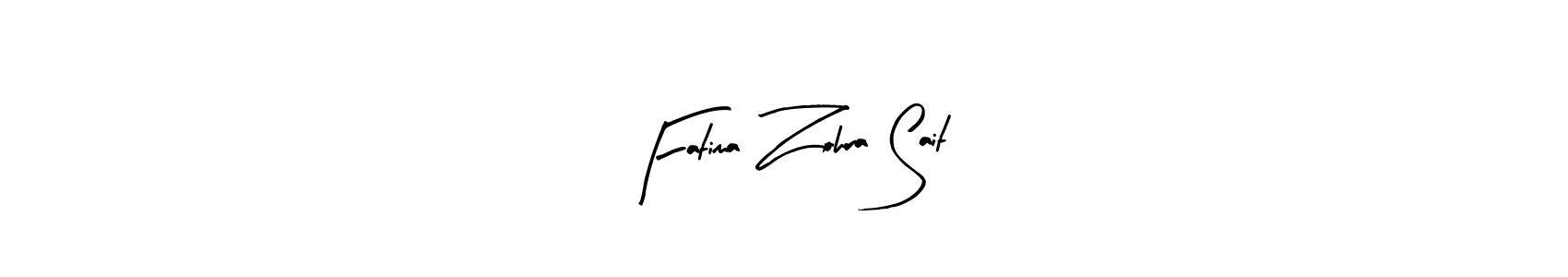 if you are searching for the best signature style for your name Fatima Zohra Sait. so please give up your signature search. here we have designed multiple signature styles  using Arty Signature. Fatima Zohra Sait signature style 8 images and pictures png