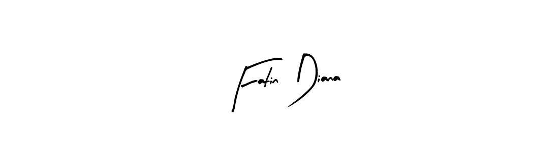 Fatin Diana stylish signature style. Best Handwritten Sign (Arty Signature) for my name. Handwritten Signature Collection Ideas for my name Fatin Diana. Fatin Diana signature style 8 images and pictures png