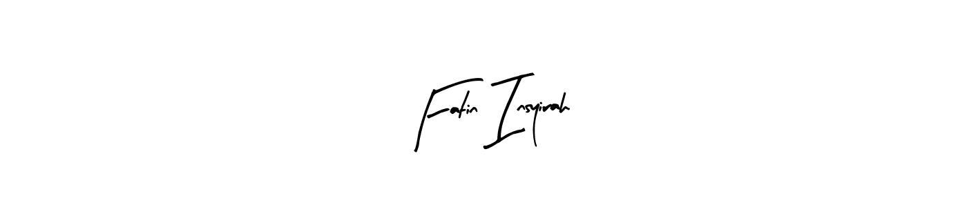 How to Draw Fatin Insyirah signature style? Arty Signature is a latest design signature styles for name Fatin Insyirah. Fatin Insyirah signature style 8 images and pictures png