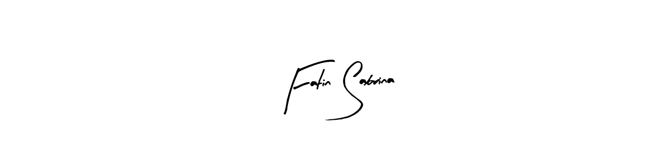 if you are searching for the best signature style for your name Fatin Sabrina. so please give up your signature search. here we have designed multiple signature styles  using Arty Signature. Fatin Sabrina signature style 8 images and pictures png