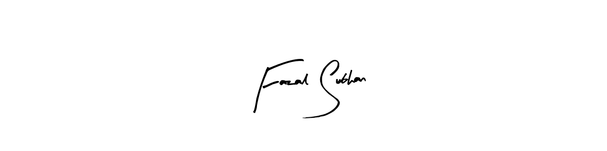 Similarly Arty Signature is the best handwritten signature design. Signature creator online .You can use it as an online autograph creator for name Fazal Subhan. Fazal Subhan signature style 8 images and pictures png
