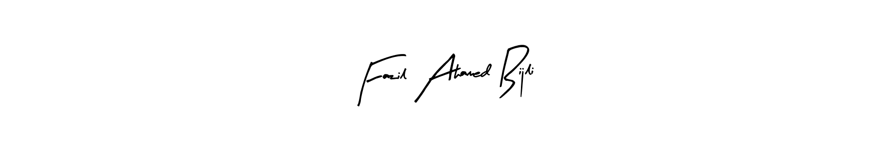 if you are searching for the best signature style for your name Fazil Ahamed Bijli. so please give up your signature search. here we have designed multiple signature styles  using Arty Signature. Fazil Ahamed Bijli signature style 8 images and pictures png
