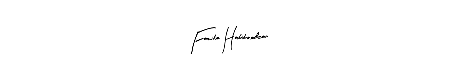 Use a signature maker to create a handwritten signature online. With this signature software, you can design (Arty Signature) your own signature for name Fazila Habiboodean. Fazila Habiboodean signature style 8 images and pictures png