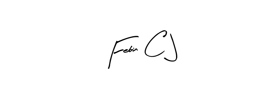 The best way (Arty Signature) to make a short signature is to pick only two or three words in your name. The name Febin C J include a total of six letters. For converting this name. Febin C J signature style 8 images and pictures png