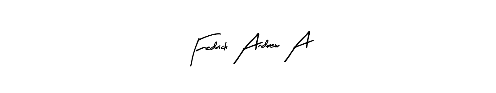How to make Fedrick Andrew A name signature. Use Arty Signature style for creating short signs online. This is the latest handwritten sign. Fedrick Andrew A signature style 8 images and pictures png