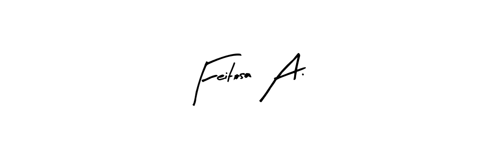 Arty Signature is a professional signature style that is perfect for those who want to add a touch of class to their signature. It is also a great choice for those who want to make their signature more unique. Get Feitosa A. name to fancy signature for free. Feitosa A. signature style 8 images and pictures png