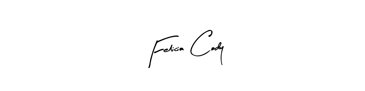 How to make Felicia Cody name signature. Use Arty Signature style for creating short signs online. This is the latest handwritten sign. Felicia Cody signature style 8 images and pictures png