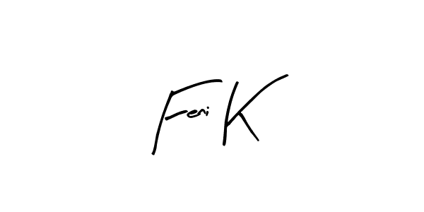Use a signature maker to create a handwritten signature online. With this signature software, you can design (Arty Signature) your own signature for name Feni K. Feni K signature style 8 images and pictures png