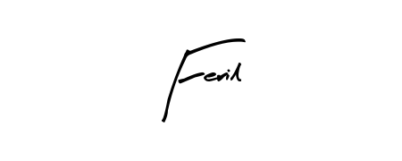 Discover how Feril looks in an executive cursive font (Arty Signature). Perfect for legal documents, invoices, and certificates. Feril signature style 8 images and pictures png
