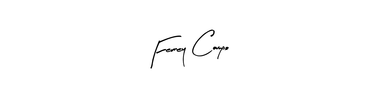 Similarly Arty Signature is the best handwritten signature design. Signature creator online .You can use it as an online autograph creator for name Ferney Campo. Ferney Campo signature style 8 images and pictures png