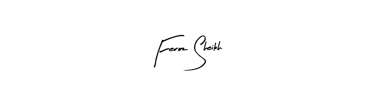 Similarly Arty Signature is the best handwritten signature design. Signature creator online .You can use it as an online autograph creator for name Feroz Sheikh. Feroz Sheikh signature style 8 images and pictures png