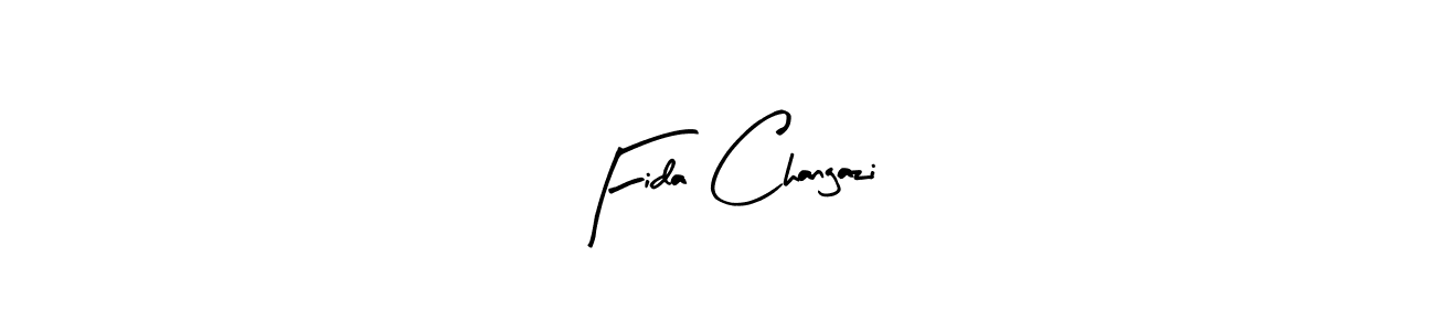 How to make Fida Changazi name signature. Use Arty Signature style for creating short signs online. This is the latest handwritten sign. Fida Changazi signature style 8 images and pictures png