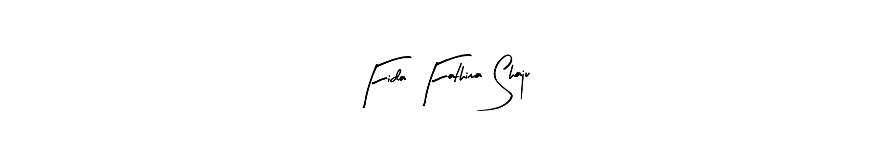 Use a signature maker to create a handwritten signature online. With this signature software, you can design (Arty Signature) your own signature for name Fida Fathima Shaju. Fida Fathima Shaju signature style 8 images and pictures png