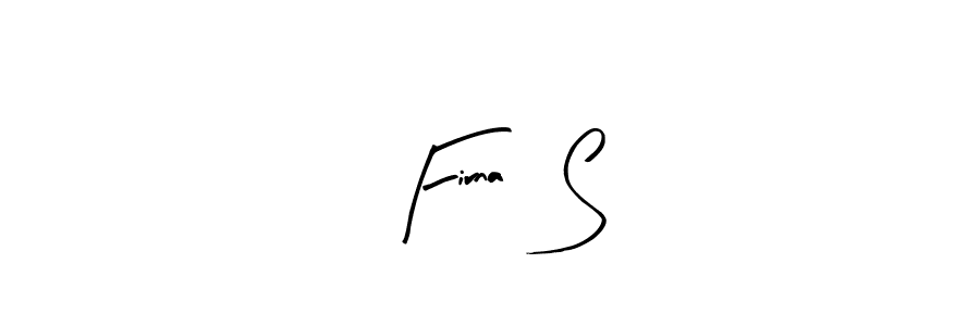 The best way (Arty Signature) to make a short signature is to pick only two or three words in your name. The name Firna   S include a total of six letters. For converting this name. Firna   S signature style 8 images and pictures png