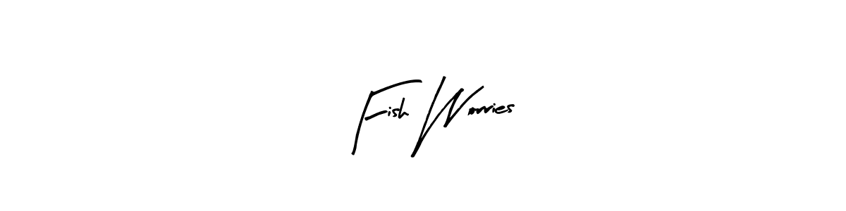 How to make Fish Worries name signature. Use Arty Signature style for creating short signs online. This is the latest handwritten sign. Fish Worries signature style 8 images and pictures png