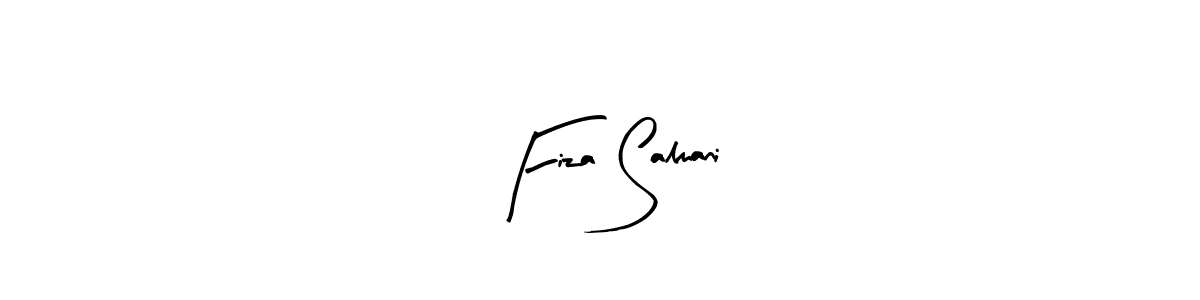How to make Fiza Salmani name signature. Use Arty Signature style for creating short signs online. This is the latest handwritten sign. Fiza Salmani signature style 8 images and pictures png