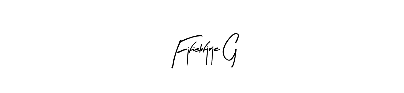 The best way (Arty Signature) to make a short signature is to pick only two or three words in your name. The name Fjfiekfjrje G include a total of six letters. For converting this name. Fjfiekfjrje G signature style 8 images and pictures png
