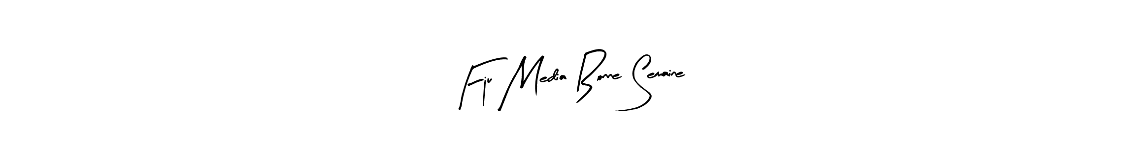 Make a beautiful signature design for name Fju Media Bonne Semaine. Use this online signature maker to create a handwritten signature for free. Fju Media Bonne Semaine signature style 8 images and pictures png