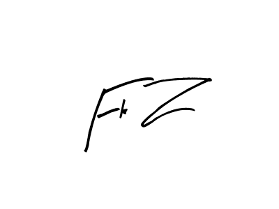 How to make Fk Z name signature. Use Arty Signature style for creating short signs online. This is the latest handwritten sign. Fk Z signature style 8 images and pictures png