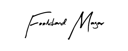 Similarly Arty Signature is the best handwritten signature design. Signature creator online. You can use it as an online autograph creator for name Foolchand Magar. Foolchand Magar signature style 8 images and pictures png