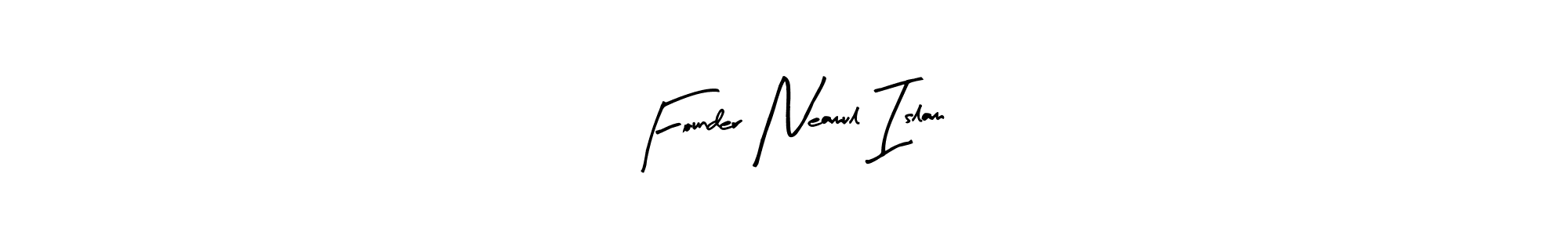 Create a beautiful signature design for name Founder Neamul Islam. With this signature (Arty Signature) fonts, you can make a handwritten signature for free. Founder Neamul Islam signature style 8 images and pictures png