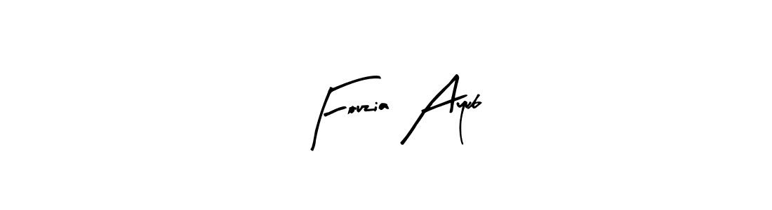 Similarly Arty Signature is the best handwritten signature design. Signature creator online .You can use it as an online autograph creator for name Fouzia Ayub. Fouzia Ayub signature style 8 images and pictures png