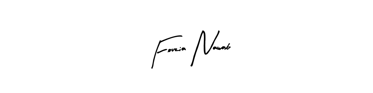 Make a beautiful signature design for name Fouzia Nawab. With this signature (Arty Signature) style, you can create a handwritten signature for free. Fouzia Nawab signature style 8 images and pictures png