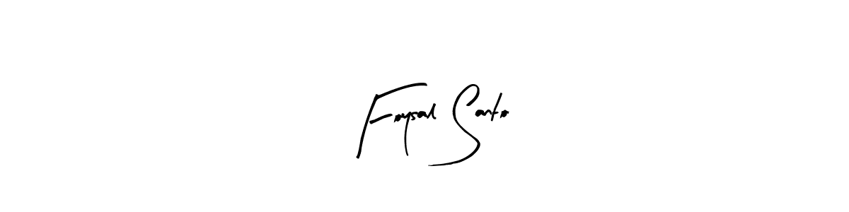 How to make Foysal Santo name signature. Use Arty Signature style for creating short signs online. This is the latest handwritten sign. Foysal Santo signature style 8 images and pictures png