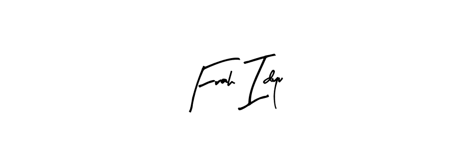 Similarly Arty Signature is the best handwritten signature design. Signature creator online .You can use it as an online autograph creator for name Frah Idyu. Frah Idyu signature style 8 images and pictures png